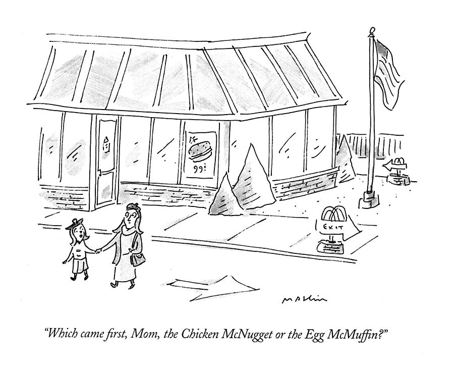 Which Came First Drawing by Michael Maslin Which Came First Drawing by Michael Maslin