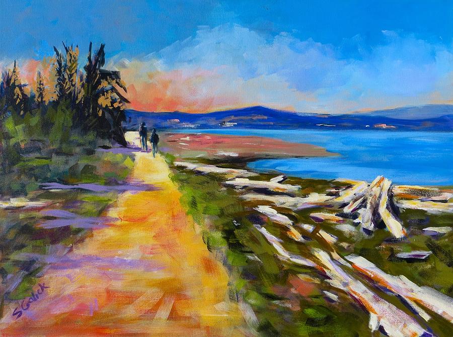 Abstract Painting - Whiffin Spit Sooke BC by Susan Galick
