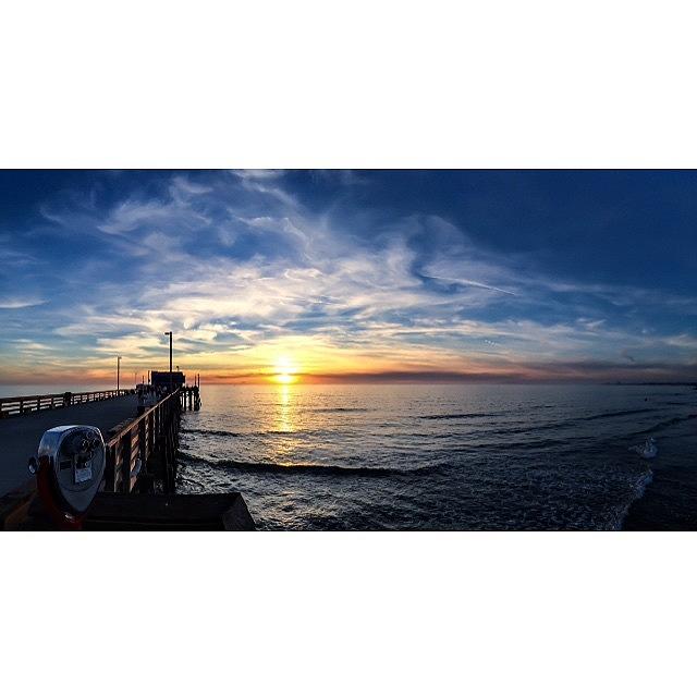 Sunset on Newport Pier Photograph by Dat Dang