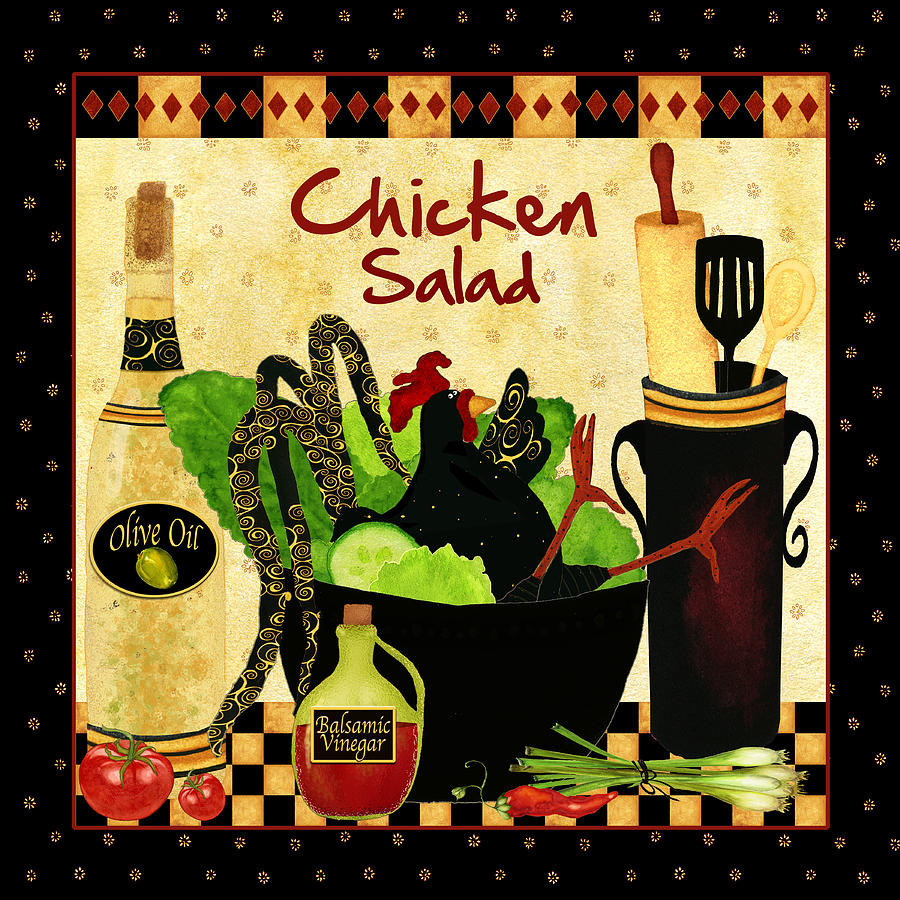 Chicken Painting - Chicken Salad  by Debi Hubbs