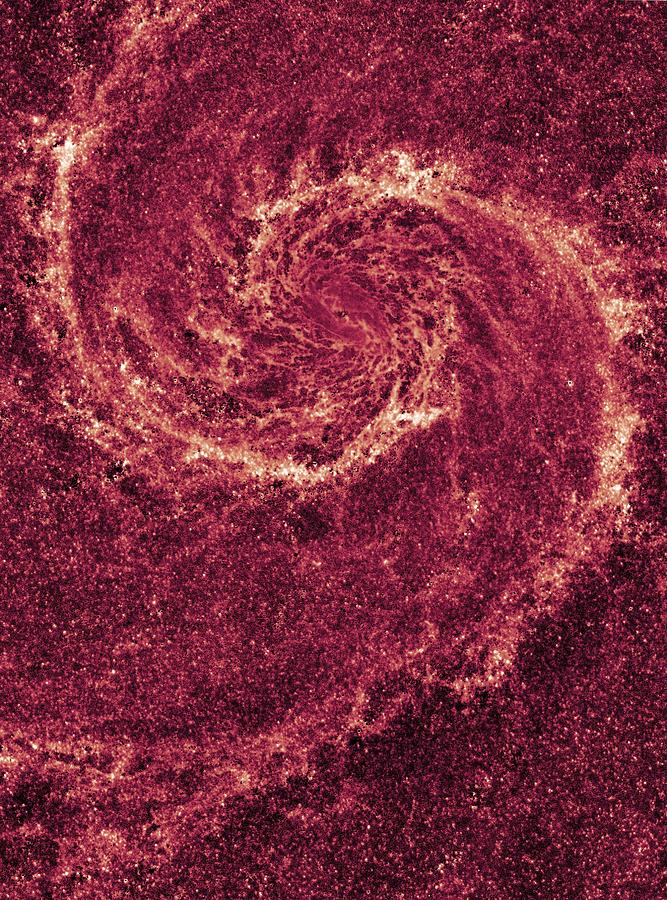 Whirlpool Galaxy, infrared HST image Photograph by Science Photo Library