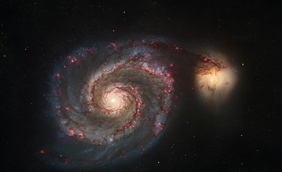 Whirlpool Galaxy M51 Photograph by Celestial Images