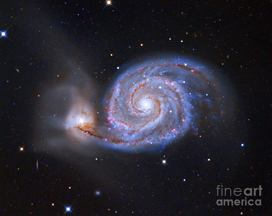 Whirlpool Galaxy M51 Photograph by John Chumack