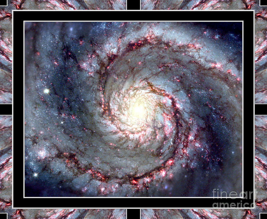 Whirlpool Galaxy Self Framed Photograph by Rose Santuci-Sofranko