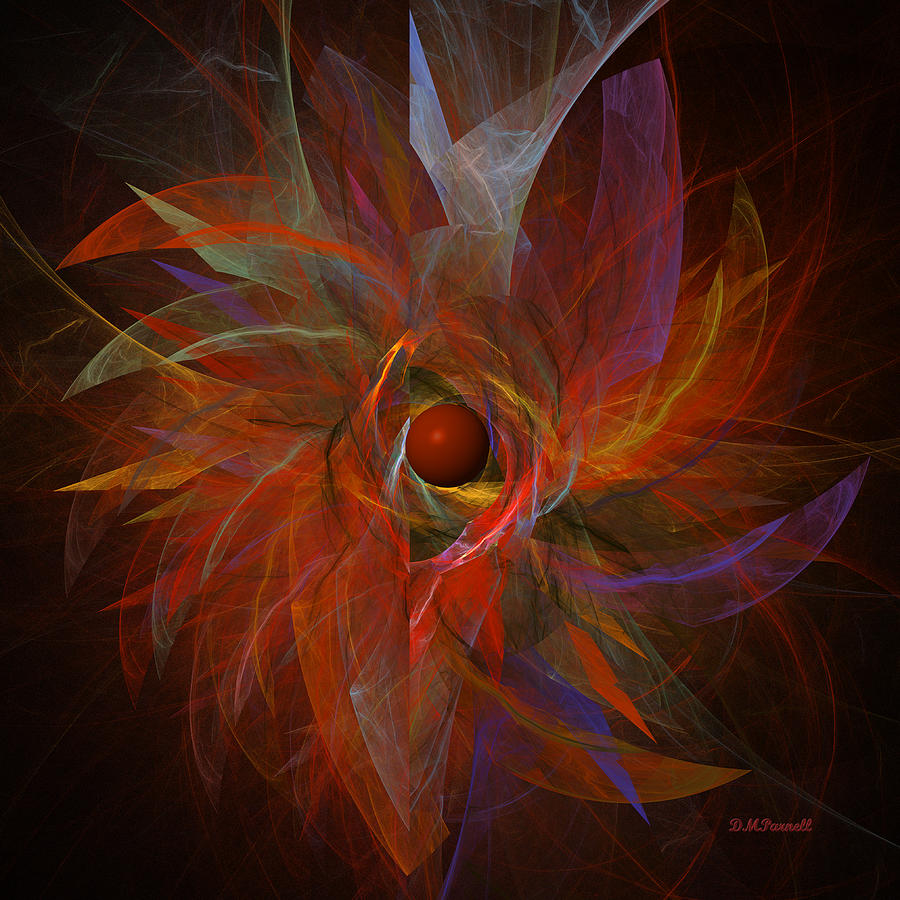 Abstract Digital Art - Whirlygig by Diane Parnell