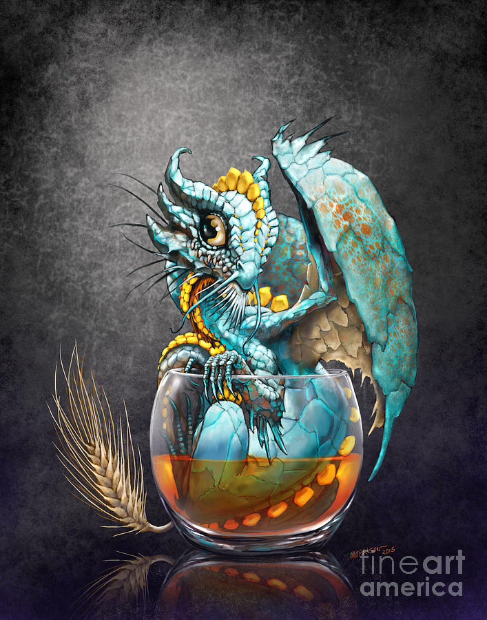 Dragon Digital Art - Whiskey Dragon by Stanley Morrison