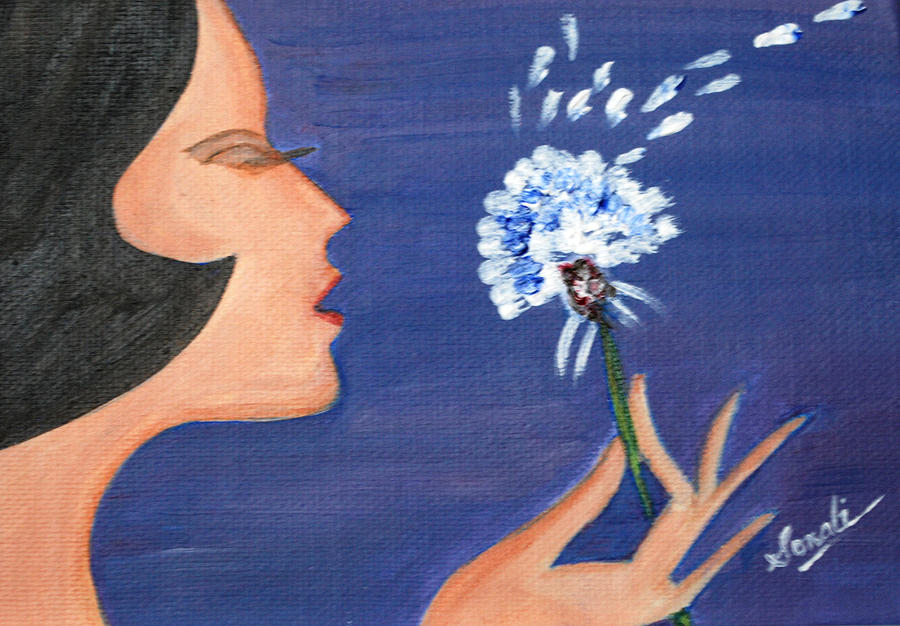 Flowers Still Life Painting - Whisper by Sonali Kukreja