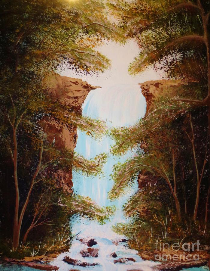 Whispering Falls Painting by Tim Townsend