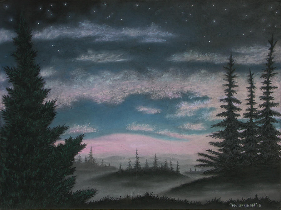 Whispering Pines 02 Pastel by Michael Heikkinen