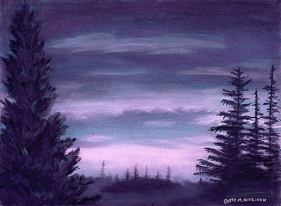 Tree Pastel - Whispering Pines by Michael Heikkinen