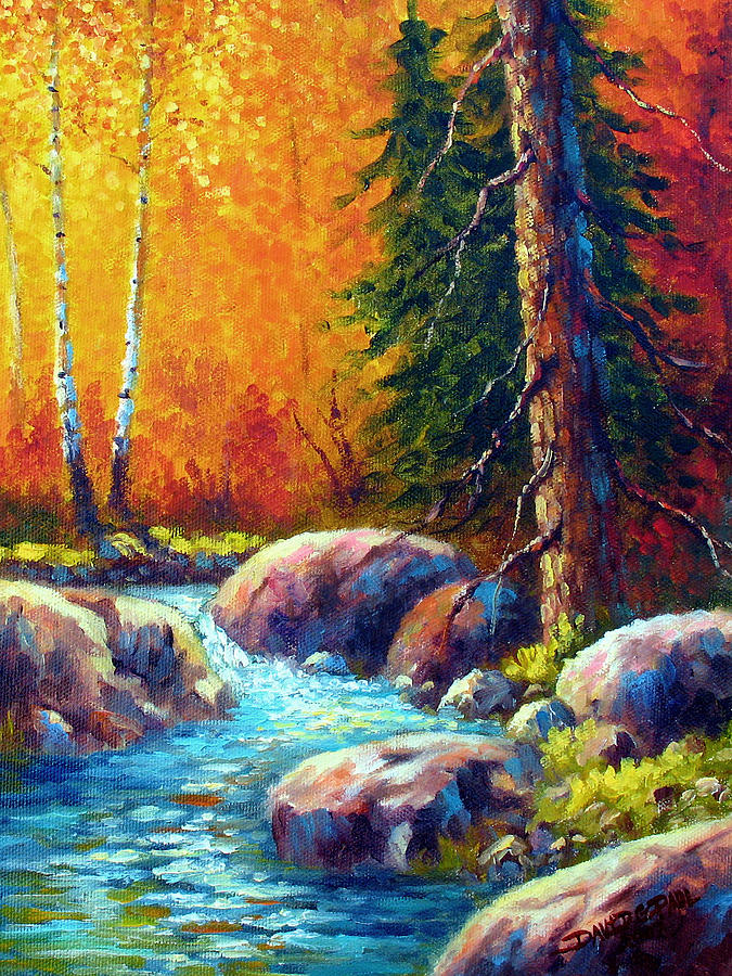 Whispering Stream Painting by David G Paul