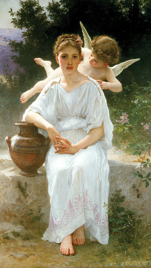 Whisperings of Love Painting by William-Adolphe Bouguereau