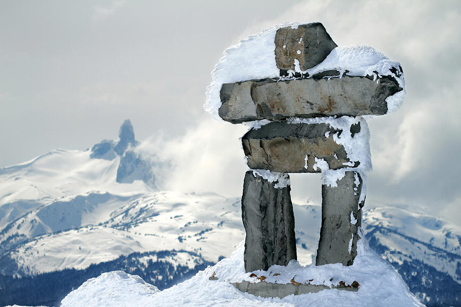 Whistler summit Inukchuk with Blacktusk in the background Photograph by Pierre Leclerc Photography