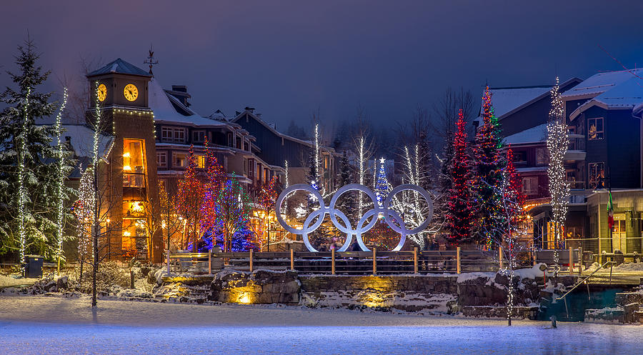 Whistler Village Olympic Plaza Photograph by Pierre Leclerc Photography
