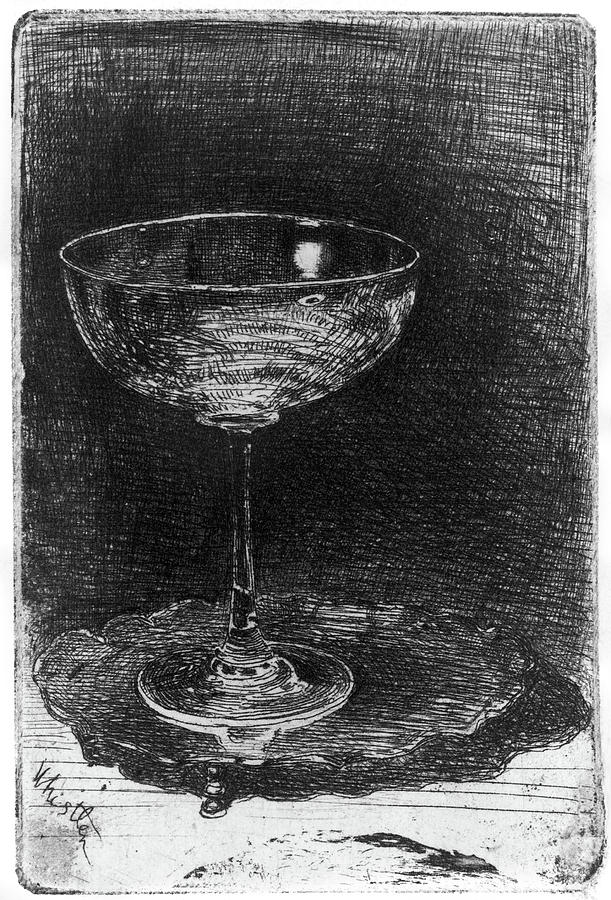 Whistler Wine Glass Painting by Granger