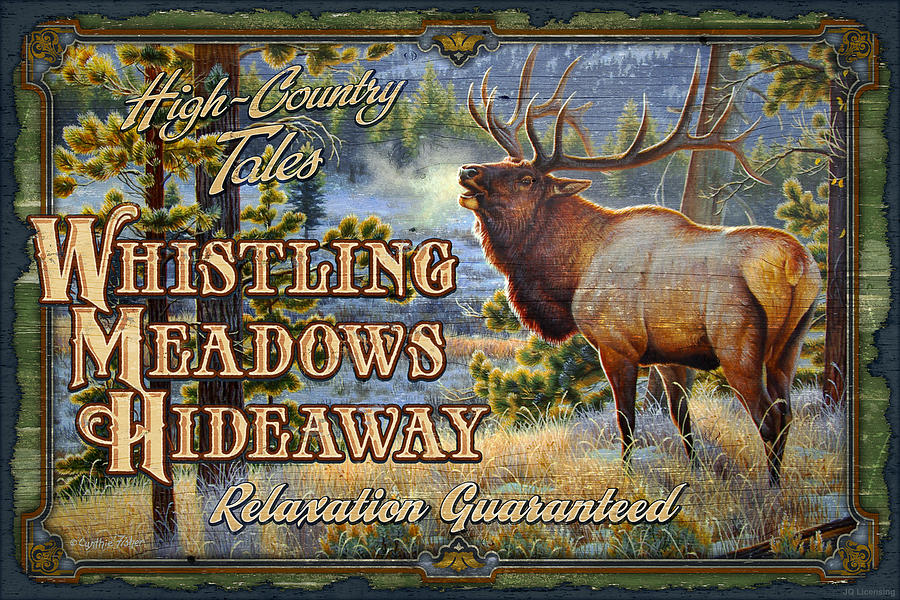 Whistling Meadows Elk Painting by JQ Licensing