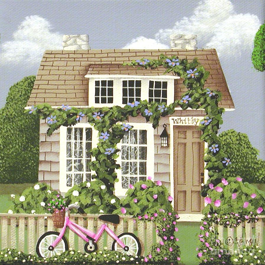 Flower Painting - Whitby Cottage by Catherine Holman
