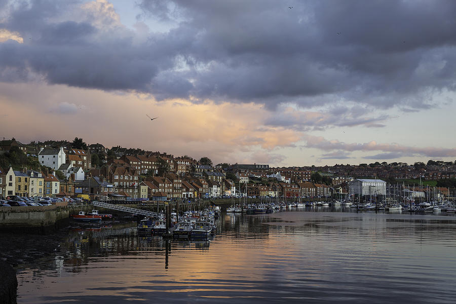 Whitby Harbor at Sunset  Landscape View     Photograph by Wendy Chapman