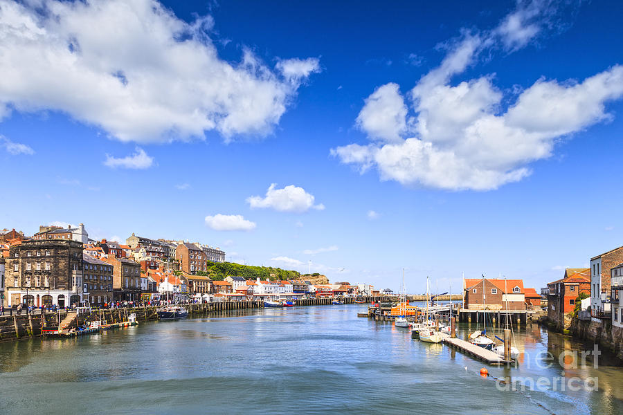 Whitby Harbour and River Esk North Yorkshire England Photograph by Colin and Linda McKie
