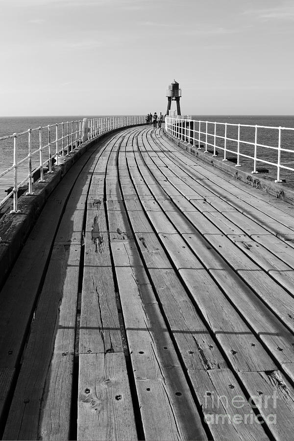 Whitby Pier Yorkshire England UK Photograph by Julia Gavin