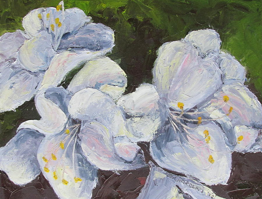 White Azaleas Painting by Susan Richardson