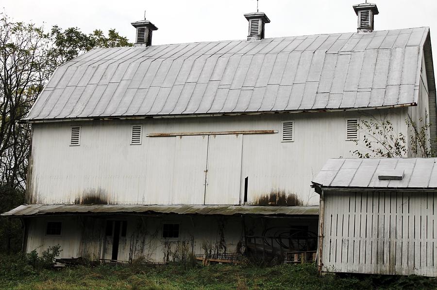 White Barn In Ohio Photograph