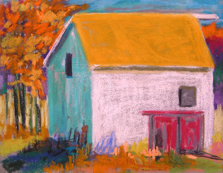 White Barn Painting by John Williams