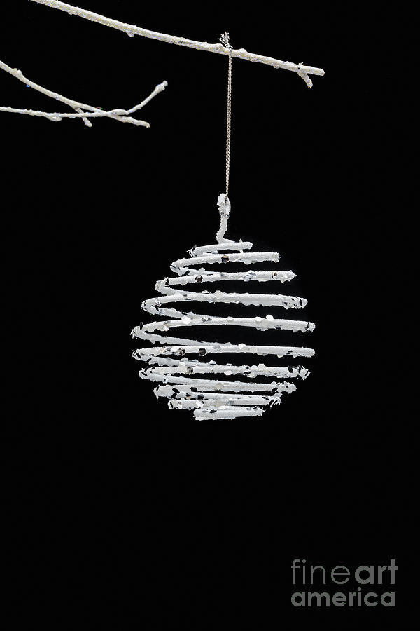 White Bauble Photograph by Diane Macdonald
