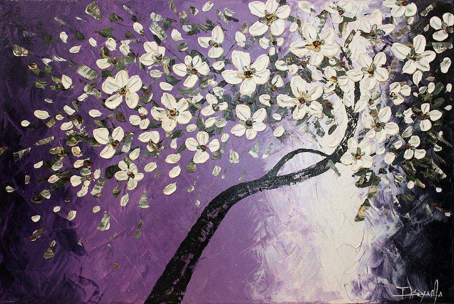 Abstract Painting - White  Blossoms by Tomoko Koyama