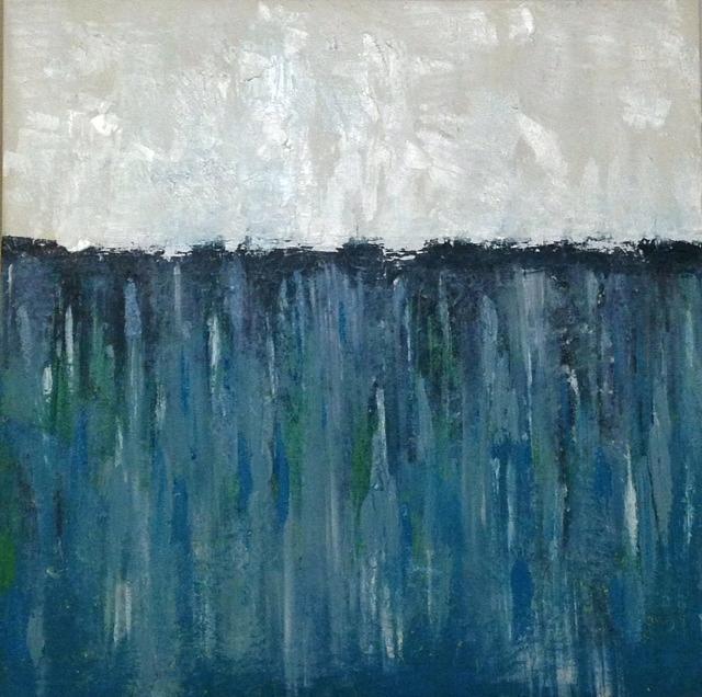 White/BlueGreen Painting by Rami Besancon White/BlueGreen Painting by Rami Besancon