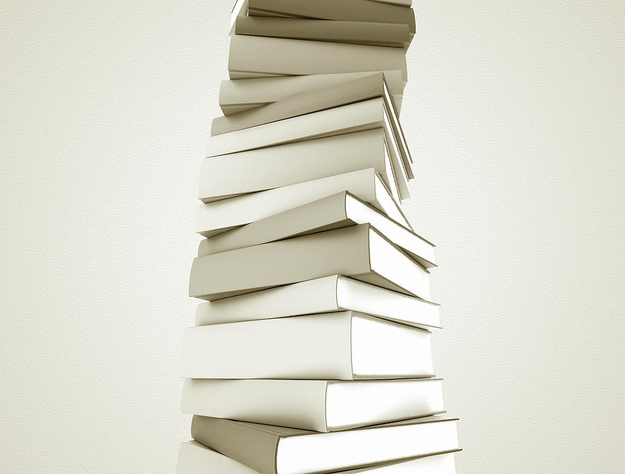 White Books In A Stack Photograph by Jesper Klausen / Science Photo Library