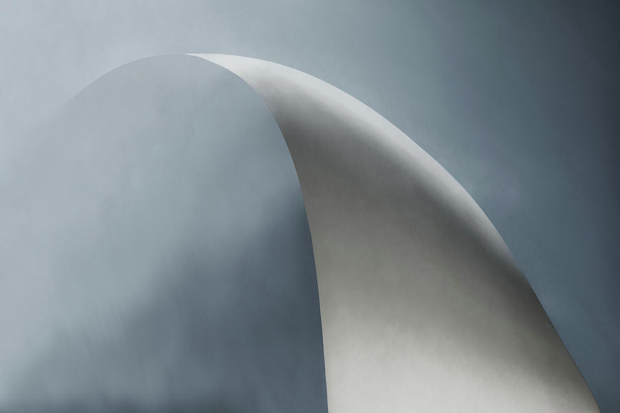 Abstract Photograph - White Bow by Gilbert Claes
