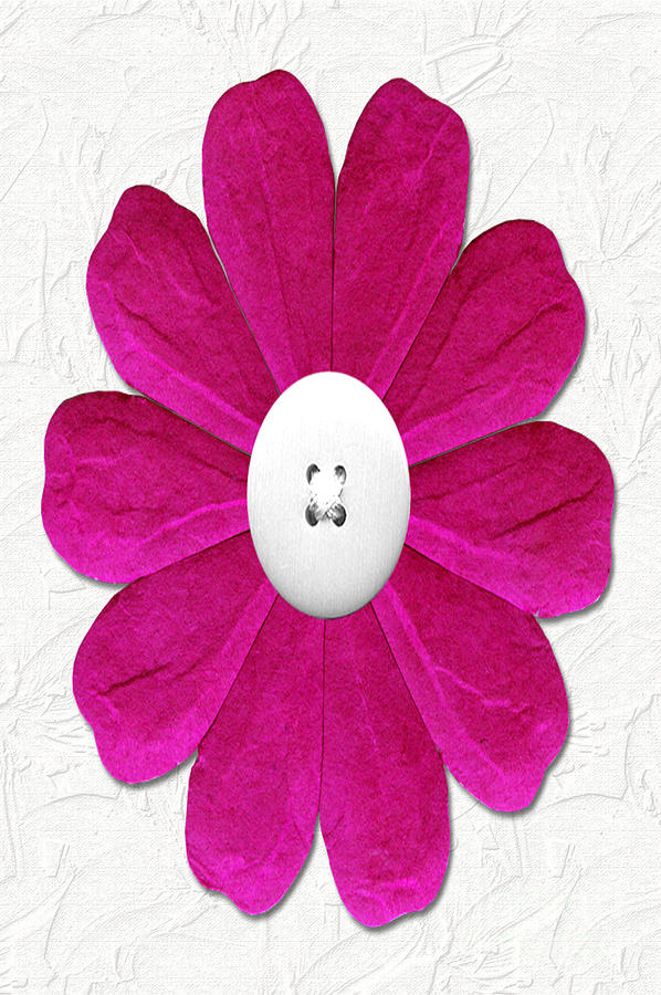 White Button Flower Photograph