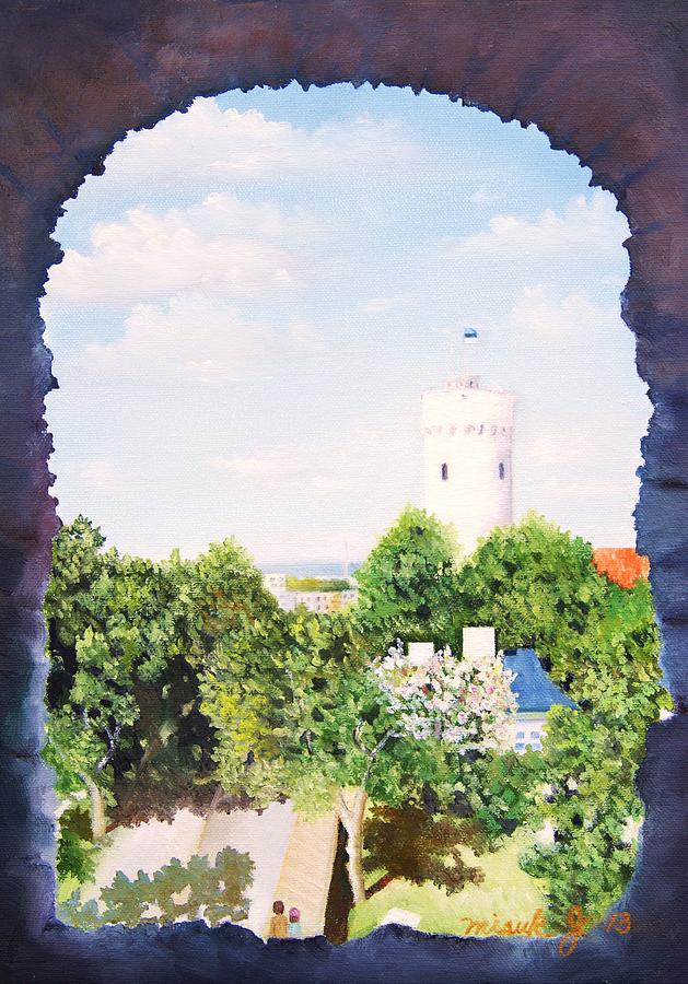 White Castle In Tallinn Estonia Painting