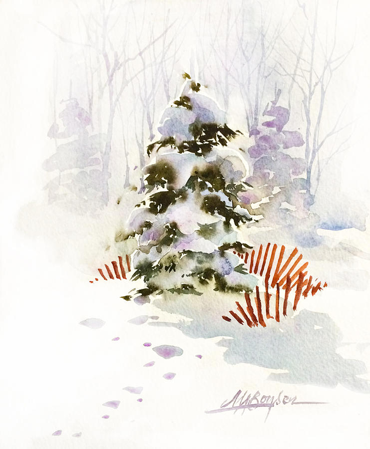 White Christmas Painting - White Christmas by Maryann Boysen
