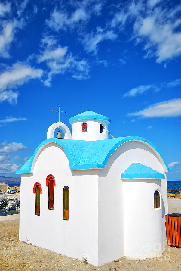White Church On Crete 10 Photograph by Antony McAulay