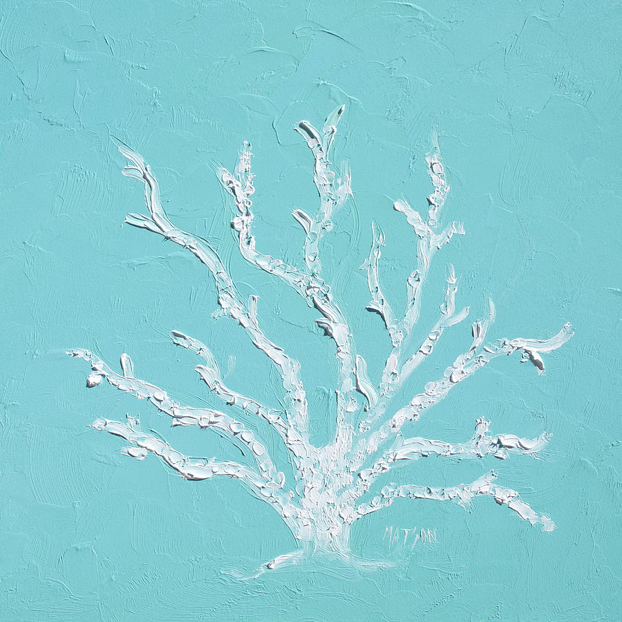 White Coral Painting by Jan Matson