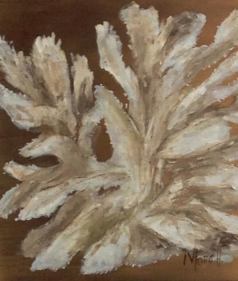 White Coral Painting by Mona Hugghins