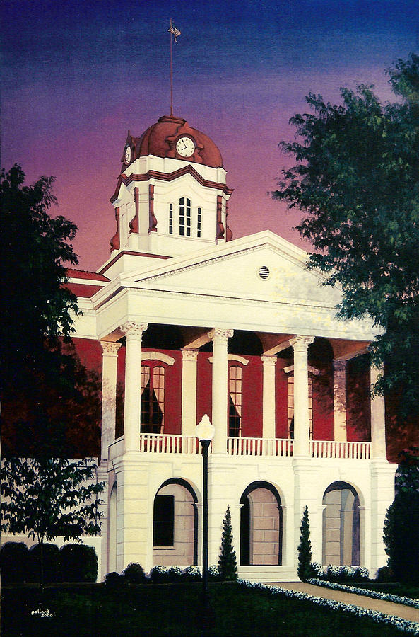 White County Courthouse Painting by Glenn Pollard