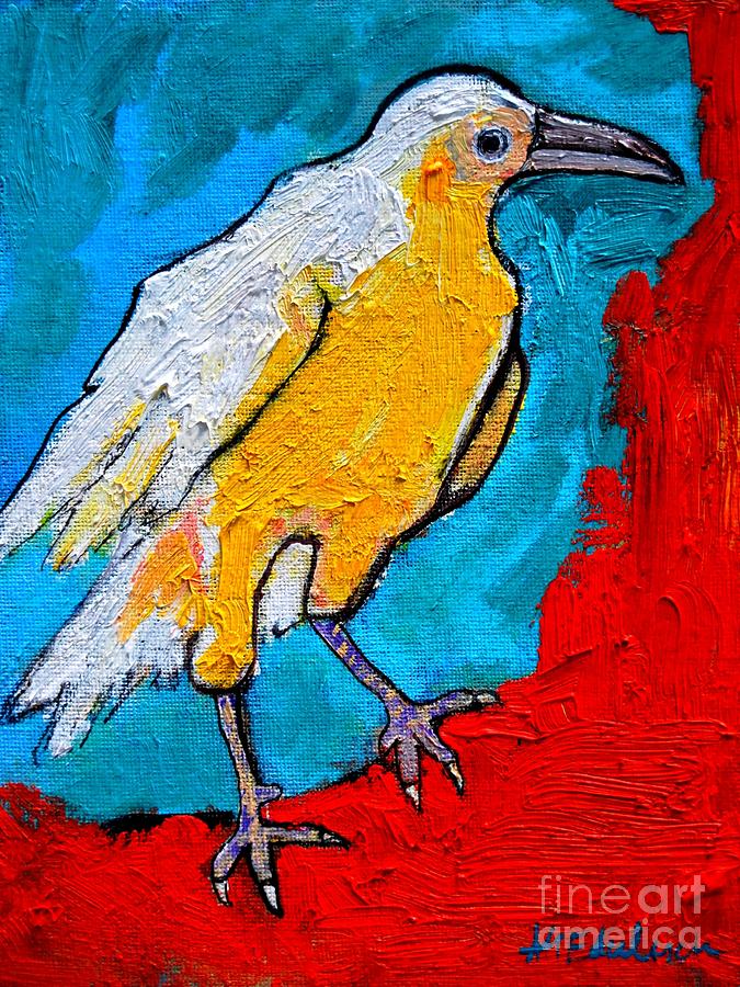 White Crow Painting by Ana Maria Edulescu