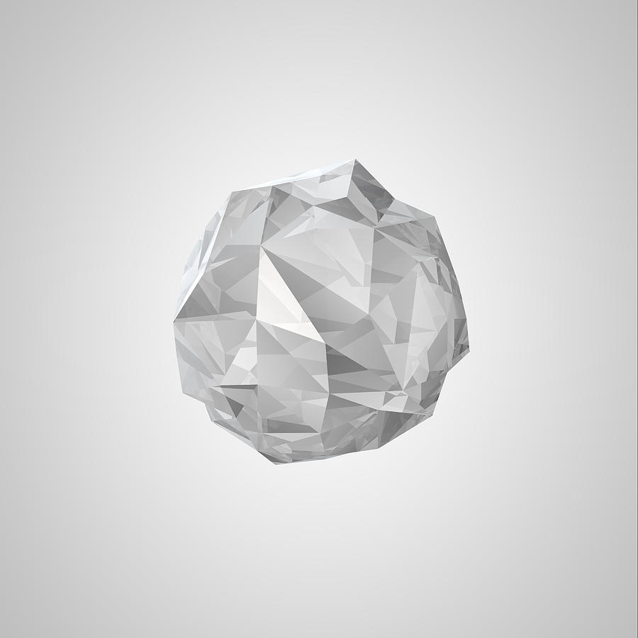 Black And White Digital Art - White Crystal by Thomas Richter
