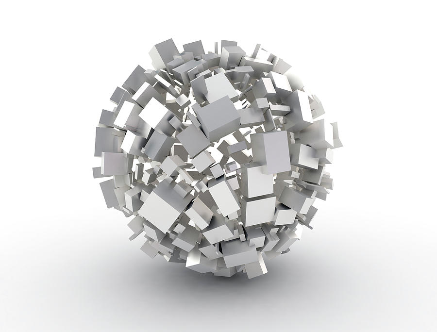White Cubes Making A Circle Shape Photograph by Jesper Klausen / Science Photo Library