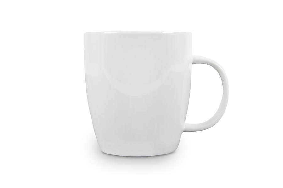 White Cup with space for logo - contains clipping paths. Photograph by Xacto