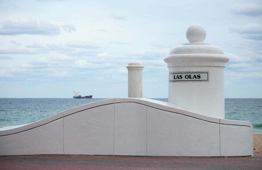 White Decorative Columns At Las Olas Photograph by Panoramic Images