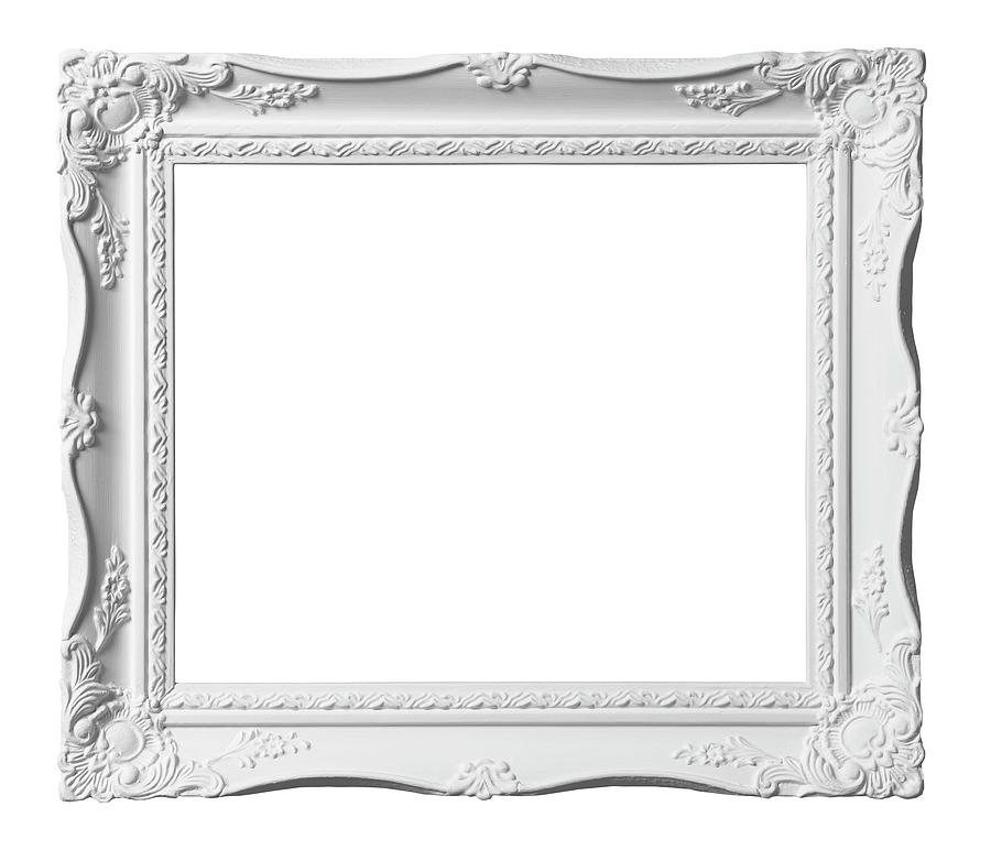 fancy white frame