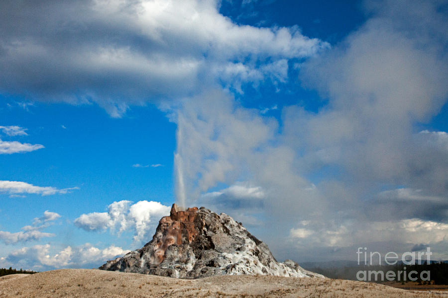 White Dome Geyser along Firehole Lake Drive Photograph by Fred Stearns