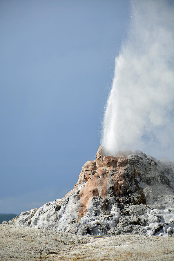 White Dome Geyser Eruption in Yellowstone National Park Photograph by Bruce Gourley