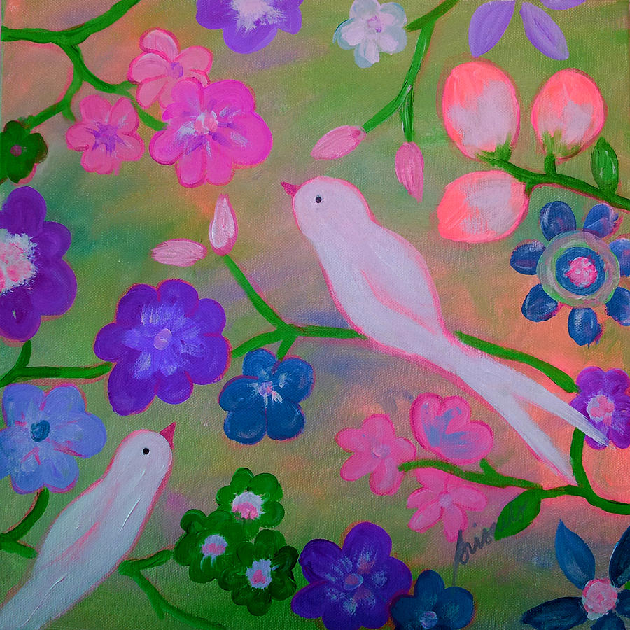 White Doves Painting by Pristine Cartera Turkus