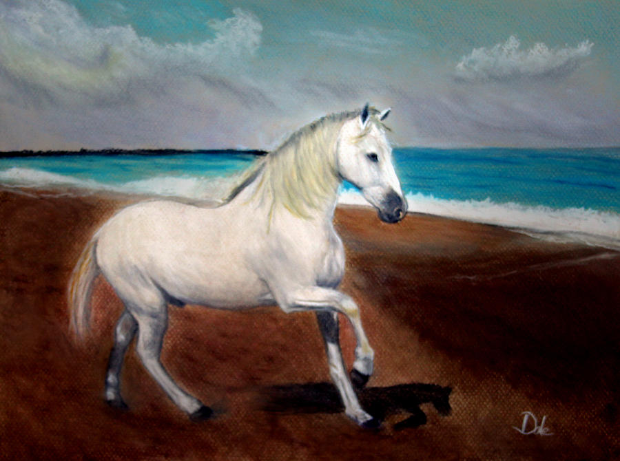 White Equine Royalty Painting by Dale Bradley