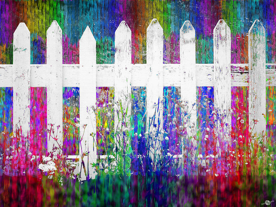 White Fence 2 Painting by Tony Rubino